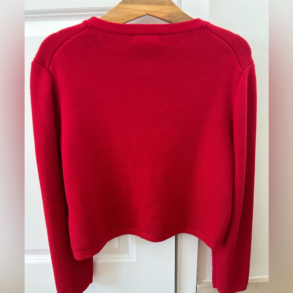 J. Crew Factory Red Cardigan Sweater - Picture 2 of 2